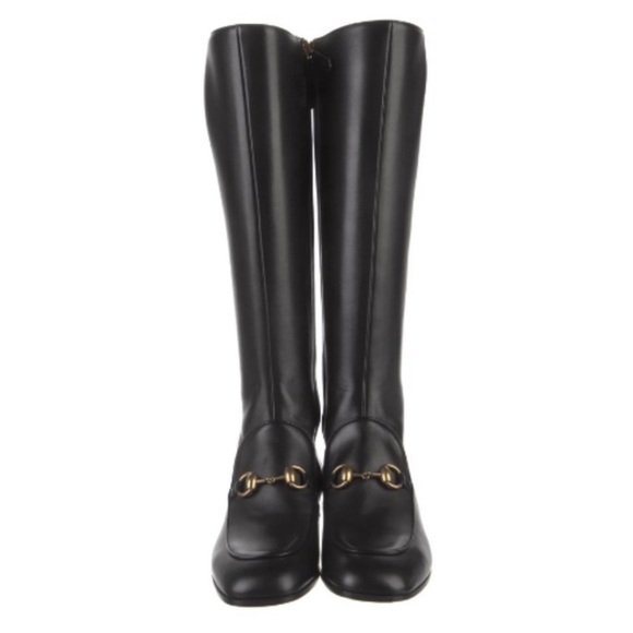 Gucci | Horsebit leather knee boot with crystals NEW - Picture 4 of 17